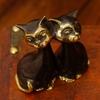 Сувенир «Сладкая парочка кошек», 7.5×3.5×9 см, бронза