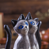 Сувенир «Кошки с темными лапками», 4×13×13 см, дерево