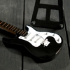 Гитара сувенирная Ibanez, на подставке, 24×8×2 см, чёрно-белая