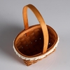 Корзина плетёная (секвойя), 16×11хН8/21.5 см, натуральный с окантовкой