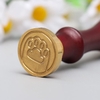 Печать для сургуча с деревянной ручкой «Лапка», 9×2.5×2.5 см