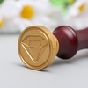 Печать для сургуча с деревянной ручкой «Бриллиант», 9×2.5×2.5 см