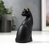 Фигурка полистоун «Чёрная кошка с золотыми ушками», 12.7×7.7×4.3 см