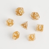 Кости игральные, дайсы для D&D (Dungeons and Dragons, ДнД), «Янтарь», 7 шт.
