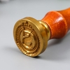 Печать для сургуча с деревянной ручкой «Корона с буквой S», 9×2.5×2.5 см