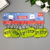 Брелок пластик светоотражающий STOP 5,5х5,5 см, МИКС
