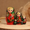 Матрешка дерево «Платочек», 5-кукольная, 10-13 см, ручная роспись