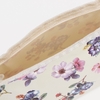 Косметичка на молнии, треугольная, маленькая, с рисунками, бежевая