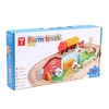 Деревянная игрушка «Железная дорога и ферма» 23 детали, 32×5×17 см