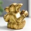 Нэцкэ фигурка «Ганеша», полистоун, под бронзу, 4.8×3×6 см