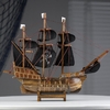 Сувенирная модель корабля «Пиратский. Уида», 33×8×29 см, чёрные паруса