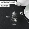 Кольцо для салфетки «Лист», 10×4.5 см, серебристое
