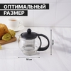 Заварочный чайник «Вдохновение», 500 мл, с металлическим ситом, стекло, чёрный
