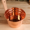 Ушат для бани и сауны, 2.2 л, медь, деревянная ручка, 20 см
