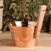 Ушат для бани и сауны, 2.2 л, медь, деревянная ручка, 20 см