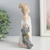 Фигурка керамика «Девочка с мишкой», цветной, 16.5×7×11 см