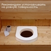 Сиденье для уличного туалета, 44×38 см, плотность 17 кг/м³, пенопласт, белое