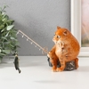 Фигурка полистоун лак «Рыжий кот на рыбалке», 12.5×10×18 см