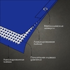 Тент защитный, 3×2 м, плотность 180 г/м², УФ, люверсы шаг 1 м, синий