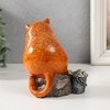 Фигурка полистоун лак «Рыжий кот на рыбалке», 12.5×10×18 см