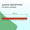Ограждение декоративное, 24 × 177,5 см, 5 секций, пластик, терракотовое, «Камень»
