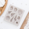 Молд «Ракушки», силикон, 7.7×7×1.5 см, розовый