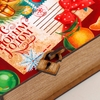 Новогодняя деревянная шкатулка-книга «Ретро» 14×14х6.5 см