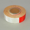 Светоотражающая лента, самоклеящаяся, красно-белая, 5 см × 45 м