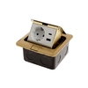 Розетка выдвижная, 16 А, одноместная, USB + Type-C, золотистая