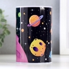 Копилка для денег «Банка. Космический пейзаж», металл, металл, 12×8×8 см, МИКС