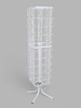 Стойка вращающаяся для открыток, напольная, 80 карманов А5, 45×45×180 см, цвет белый