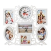 Фоторамка-коллаж на 6 фото с часами настенными Family, бесшумные, 45×37 см, d=11.5 см