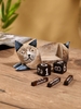 Вечный календарь «Кошка», 13×4×6.5 см, дерево