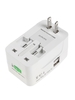 Адаптер универсальный 5 в 1, 6 А, 2 USB-A, 220 В, белый