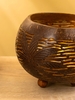 Подсвечник из кокоса, 15×15×13 см, коричневый