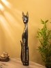 Сувенир «Кошка с золотистым рисунком», 7×16×100 см, дерево