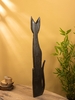 Сувенир «Кошка с золотистым рисунком», 7×16×100 см, дерево