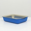 Лоток с сеткой 34.5×25.5×7.5 см, бежевый/синий