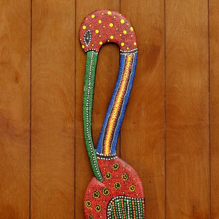 Панно настенное «Аист цветной», 95×13×1 см, дерево, МИКС