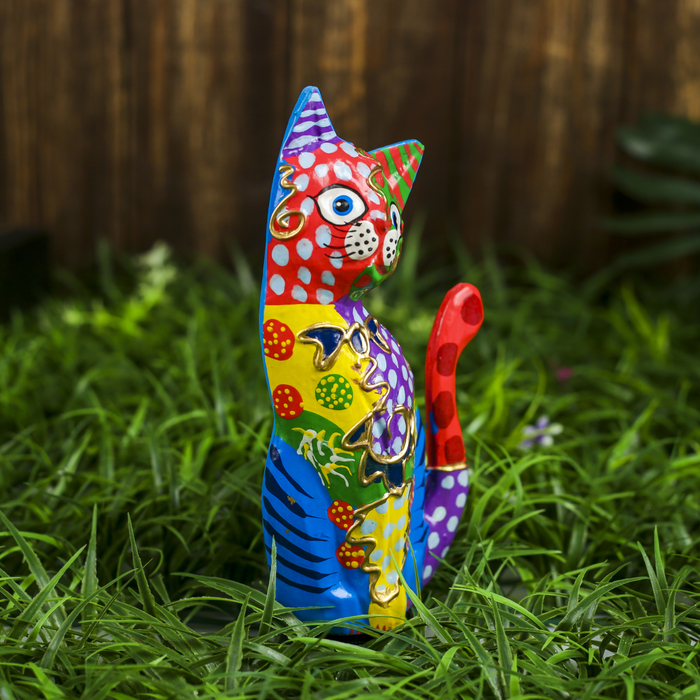 Сувенир «Кошка», 12×4×21 см, дерево