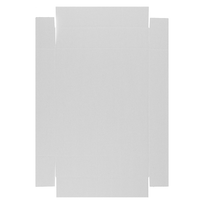 Коробка сборная без печати крышка-дно белая без окна 37×32×7 см