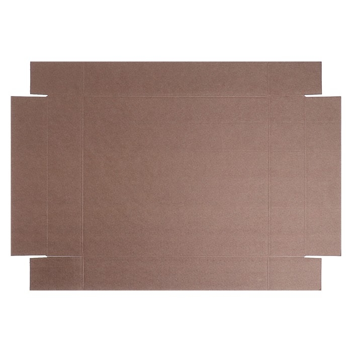 Коробка сборная без печати крышка-дно бурая без окна 37×32×7 см