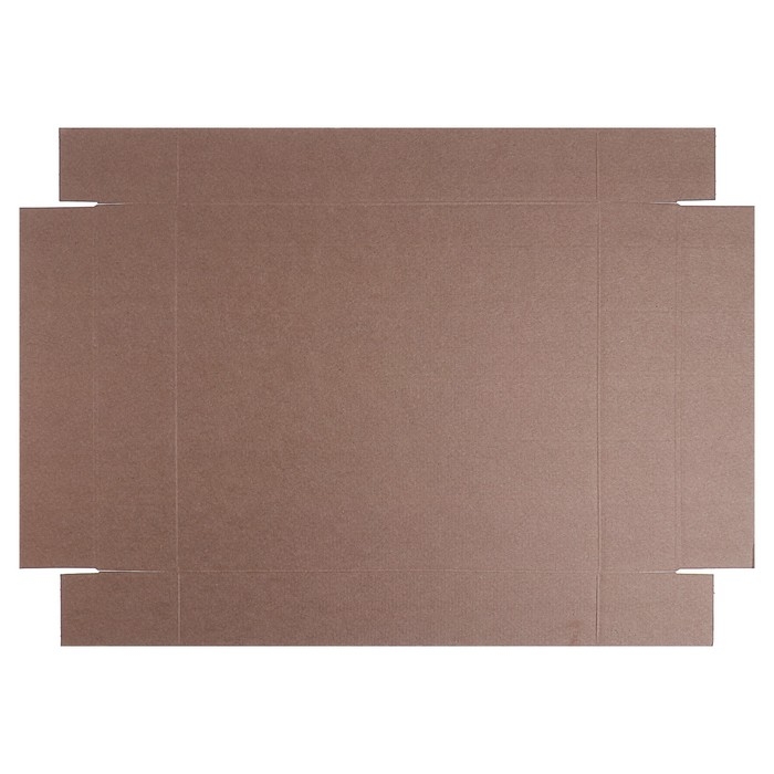 Коробка сборная без печати крышка-дно бурая без окна 37×32×7 см