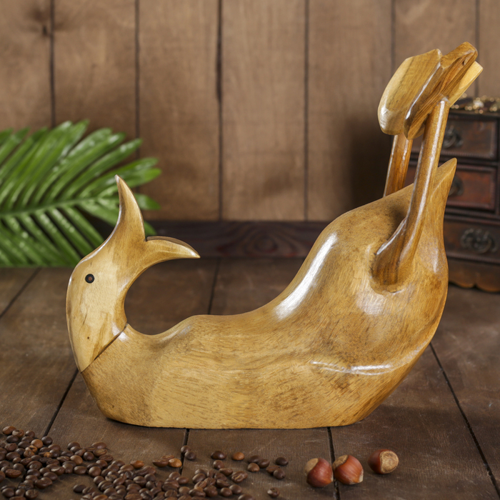 Подставка под бутылку «Классическая уточка», 37×28×13 см, дерево