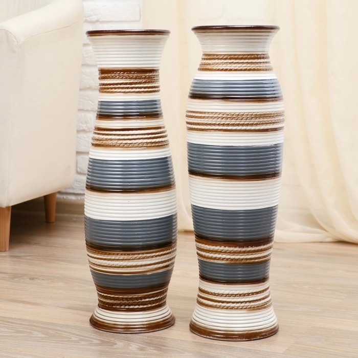 Ваза напольная «Зефир», 17×60 см, керамика, МИКС