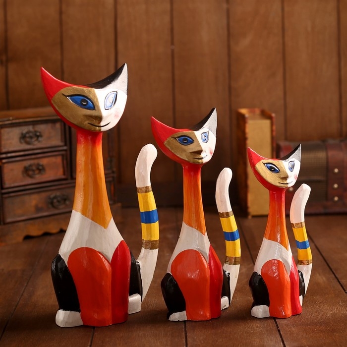 Сувенирный набор «Кошки», 22×7×30 см, набор 3 шт.