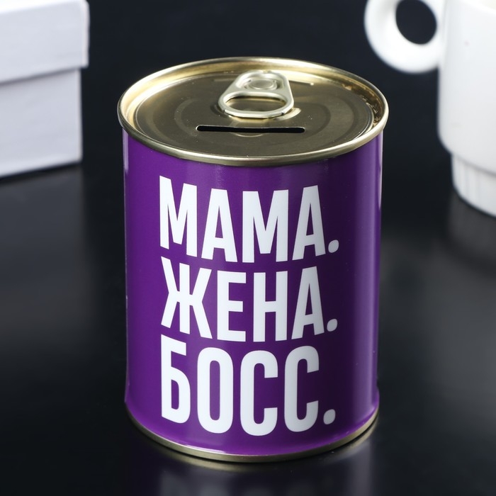 Копилка-банка металл «Заначка для мамы» 7.5×9.5 см