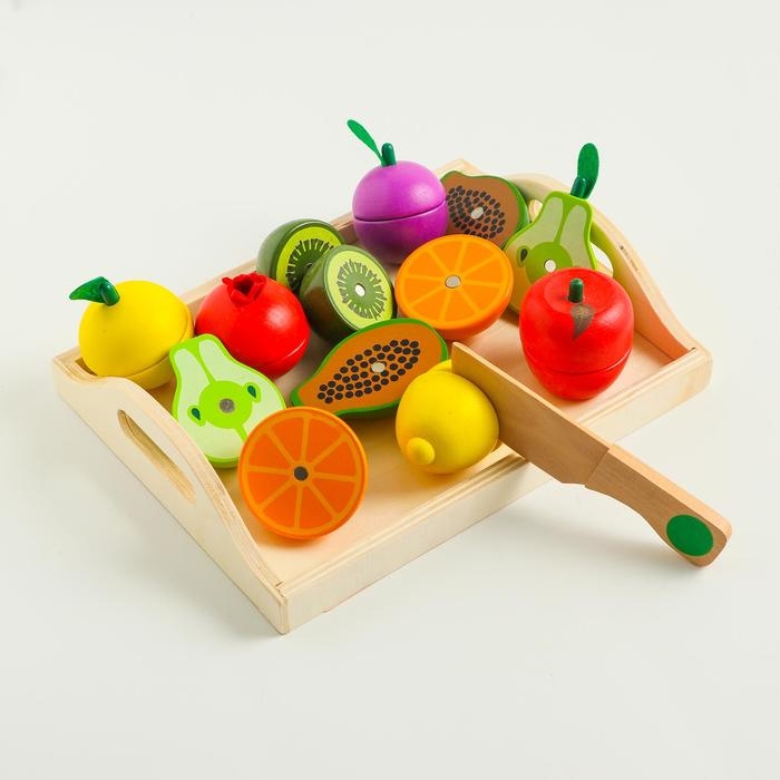Игровой набор продуктов «Солнечные фрукты», на подносе