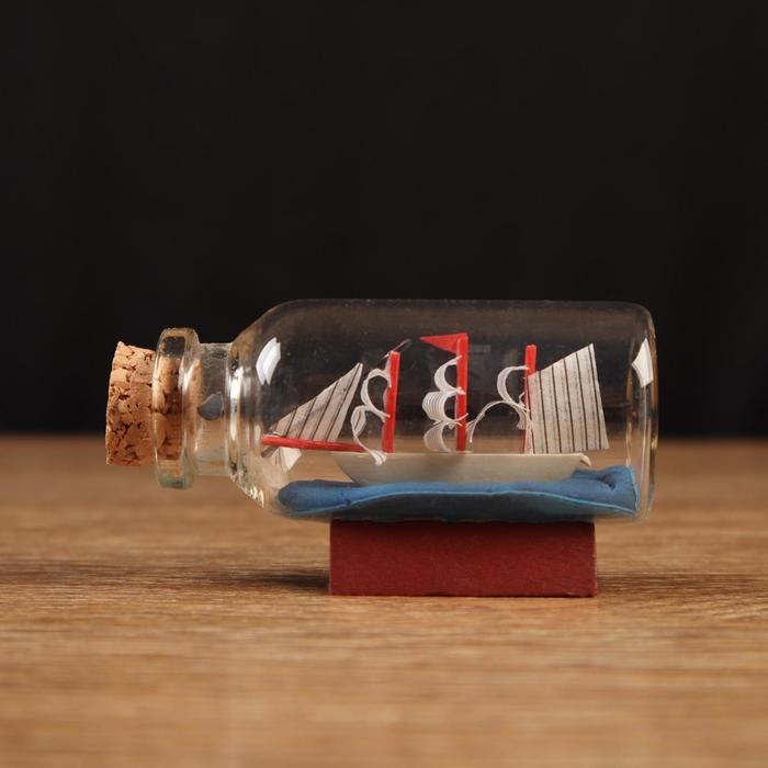 Корабль в бутылке «Тимур», фигурка, 6×2.5×3.5 см