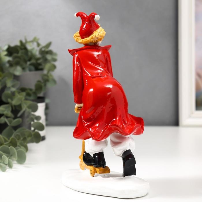 Фигурка полистоун «Клоун на самокате», 20.5×8.5×14 см